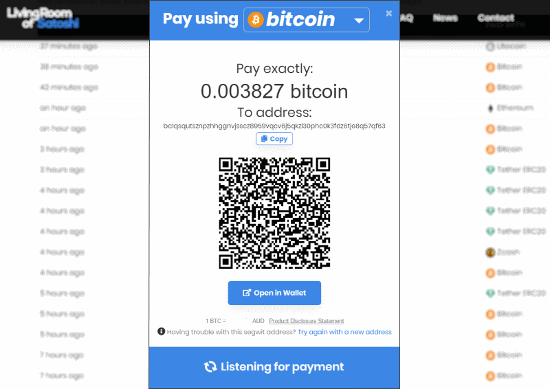 pay bill with bitcoin